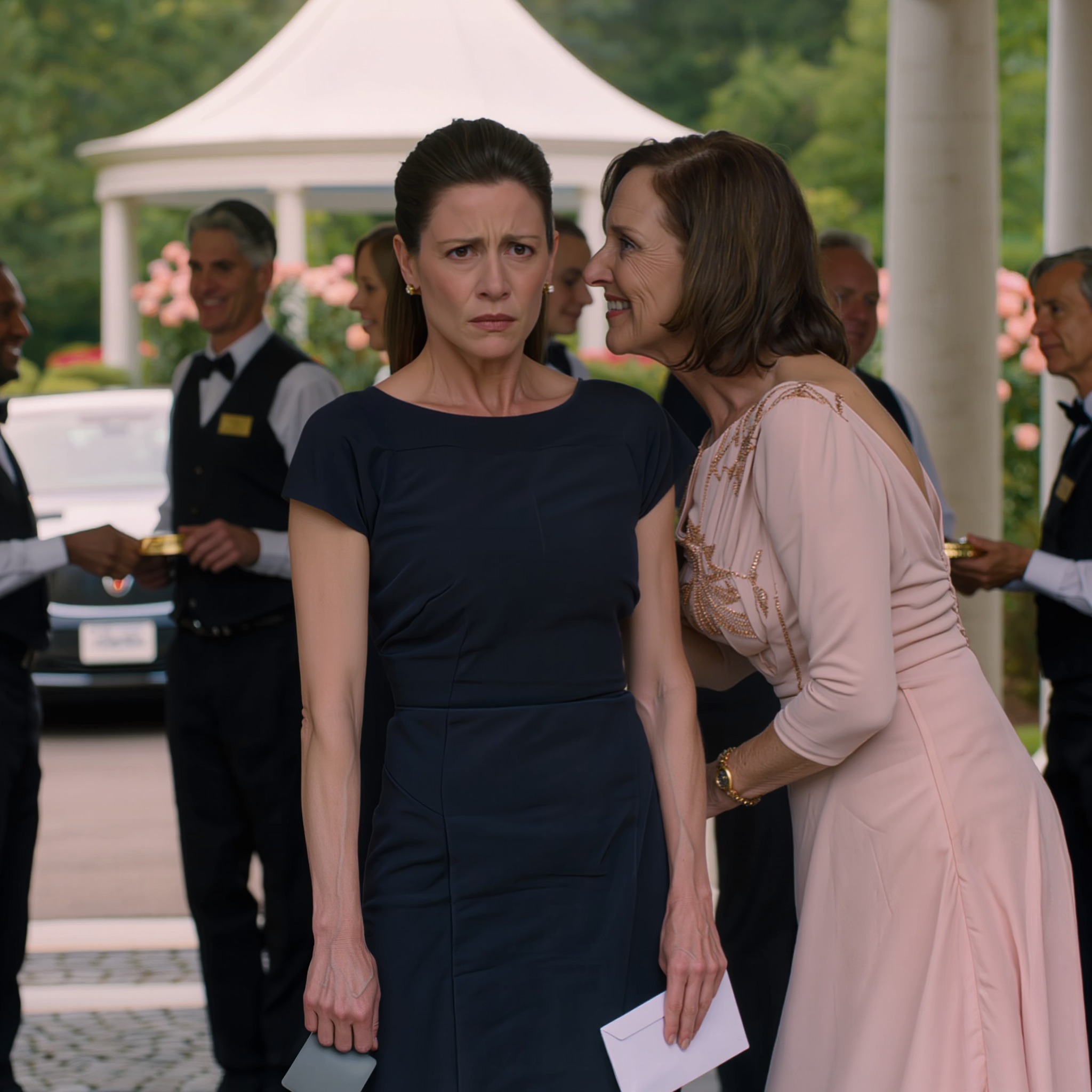 « Ça veut dire pas d’assiette pour toi, Waverly. » Ma mère me l’a chuchoté au mariage de ma sœur à Greenwich, un événement à 200 000 dollars, tandis que le personnel épinglait un badge gris sur ma robe et des badges dorés sur celles des autres invités. J’avais passé trois ans à économiser 10 000 dollars pour la mariée qu’ils adoraient, et alors qu’elle disparaissait dans la réception sans moi, j’ai compris que je détenais bien plus qu’un simple cadeau : je détenais la seule chose qui pouvait gâcher leur journée parfaite.