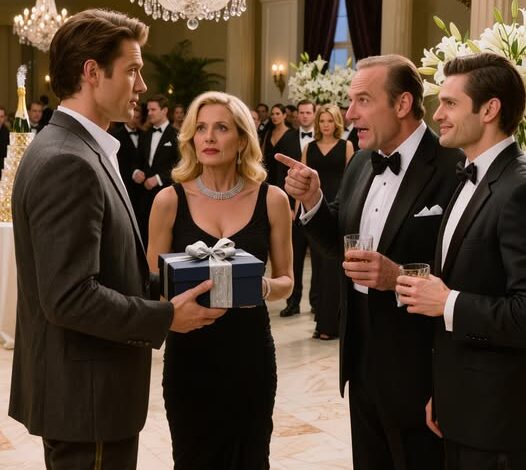 « “Cette maison ne tolère pas les parasites”, aboya mon beau-père tandis que ma mère laissait cinquante invités se moquer de moi à leur fête d’anniversaire. Mais dès que je dénouai le ruban argenté de la boîte bleu marine que je tenais entre mes mains, la salle de bal se tut, son verre s’arrêta à mi-chemin de sa bouche, et tous ceux qui m’avaient traitée de fardeau se mirent à me fixer comme si la terre venait de s’ouvrir. »