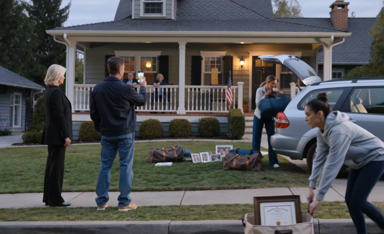 Quand je suis arrivée dans notre impasse, les lumières du porche étaient déjà allumées et la moitié de ma vie était étalée sur la pelouse.