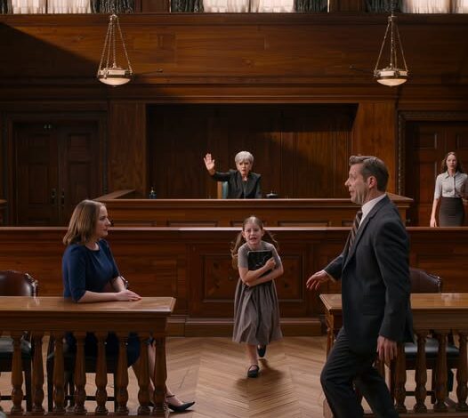 Le juge était déjà en train de dire : « Ce tribunal est prêt à accorder la garde exclusive à M. Bennett », lorsque les portes de la salle d’audience se sont ouvertes brusquement et que ma fille de neuf ans a dévalé l’allée en courant, serrant contre elle sa tablette cassée, en pleurant : « S’il vous plaît, Votre Honneur, vous devez voir ça ! Ils mentent sur ma maman ! » Et en un instant, tous les visages dans la salle se sont tournés vers le secret que mon mari n’aurait jamais pensé qu’elle enregistrerait.