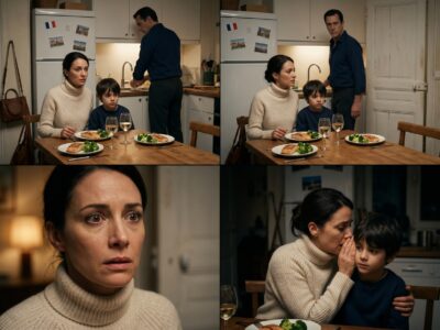 Mon mari souriait en servant le dîner, mais au moment où la fourchette de mon fils lui a glissé des mains, j’ai déjà compris que ce n’était pas un repas de famille comme les autres.