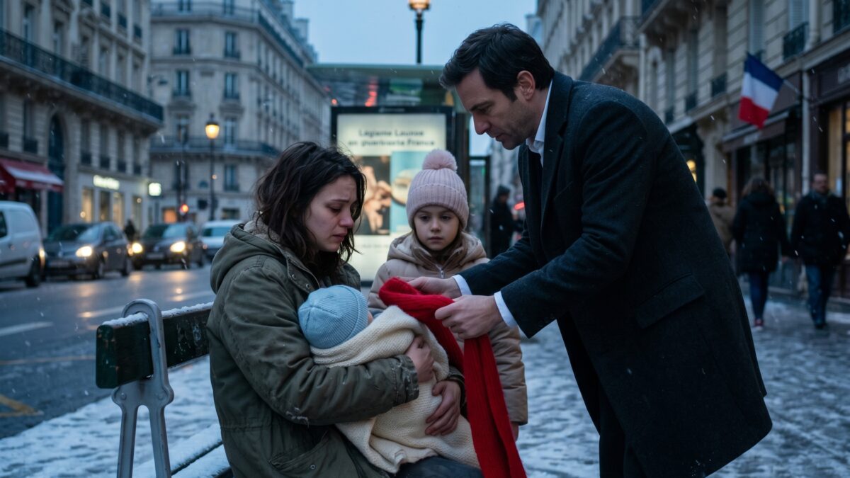 « Papa, son bébé a froid ! » – Comment un PDG, père célibataire, et sa petite fille ont sauvé une mère sans-abri