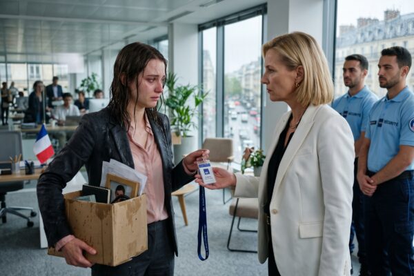 Vous avez 10 minutes de retard, veuillez présenter votre carte d’accès… » « Vous avez 10 minutes de retard, donnez-moi votre carte d’accès », dit-elle en souriant tandis que les agents de sécurité m’escortaient sous la pluie, mais cette nuit-là, mon téléphone s’est illuminé : le portail des investisseurs était hors service et la paie avait échoué, tandis que le PDG appelait sept fois et que je laissais sonner.