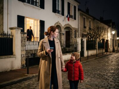 Lors du dîner d’anniversaire de mon père, mon mari a appelé… Au dîner d’anniversaire de mon père, mon mari a appelé depuis sa ligne sécurisée et a dit : « Prends notre fils et pars immédiatement », puis il a raccroché tandis que tout le monde continuait de rire en mangeant du gâteau. Dix minutes plus tard, le ciel derrière notre rue est devenu orange, et le mot dans ma boîte à gants disait : « Ne fais confiance à personne, pas même à ton père. »